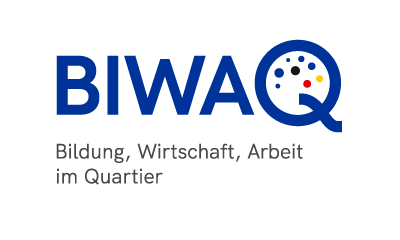 BIWAQ logo with the text Education, Economy, Work in the Neighbourhood.